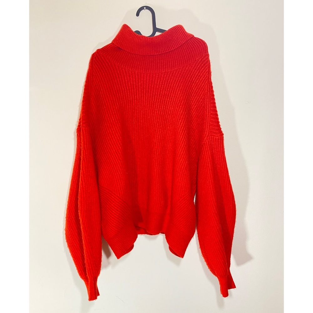 Red Sweater with Bell Sleeves - H&M